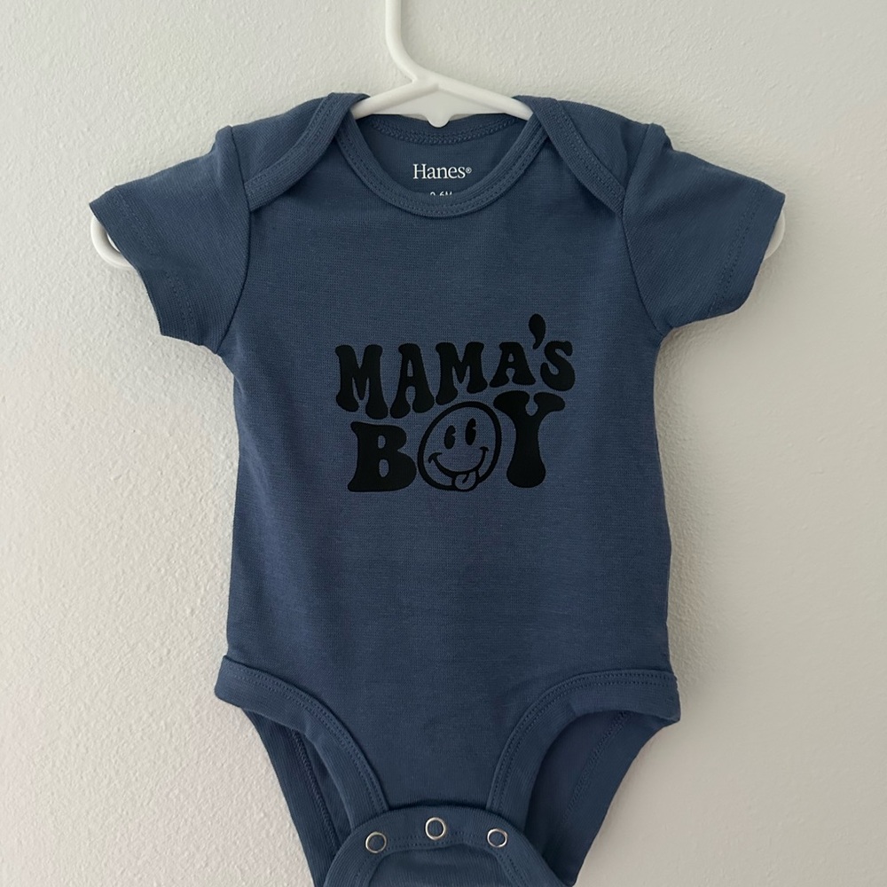 Hanes Navy 'Mama's Boy' Bodysuit
